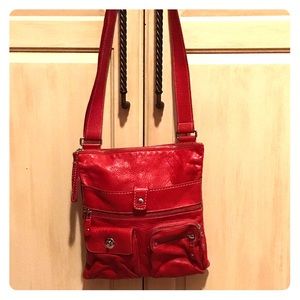 Red leather bag